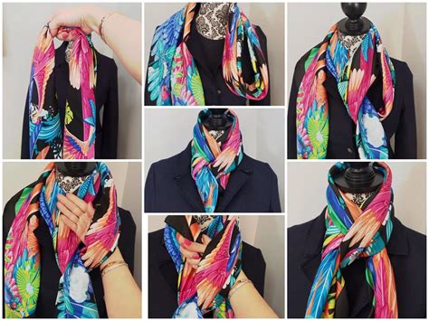 how to tie your hermes scarf|how to wear Hermes scarves.